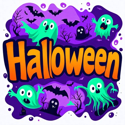 Jedlý papír Halloween - čtverec