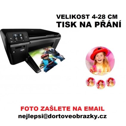 Tisk vlastního obrázku na JEDLÝ PAPÍR, nebo FONDÁN - foto na email (● velikost 3,5cm (35 ks / A4) ☝, ● materiál FONDÁNOVÝ DECORLIST ✴️)