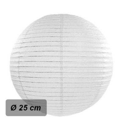 0008608 lampion kulaty 25 cm bily 600