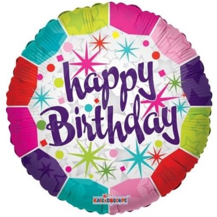 0006657 foliovy balonek barevny happy birthday 46 cm 600