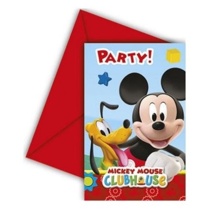 0012295 party pozvanky mickey playful 6 ks 600