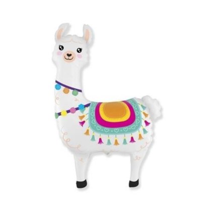 0013881 foliovy balonek lama 93 x 67 cm barevna 600
