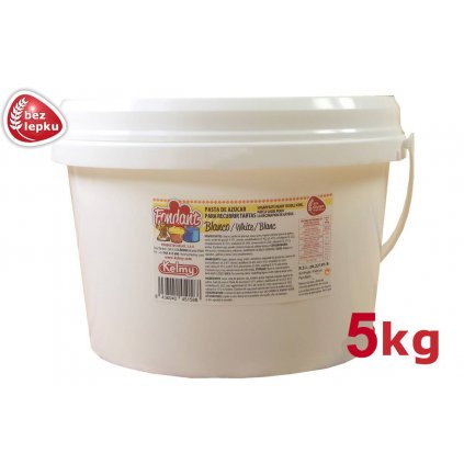 Potahovací hmota 5 Kg bílá - Kelmy  | Skvělé pro Váš domácí dort