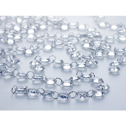 0016097 girlanda krystaly pruhledne 18 mm x 1 m 600