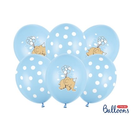 0016505 latexove balonky slonik svetle modre 30 cm 6 ks 600