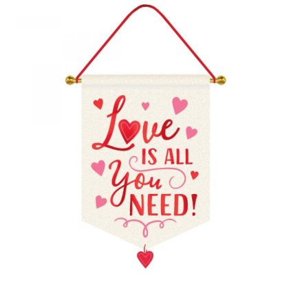 0017469 zavesna dekorace latkova love is all you need 28 x 38 cm 600