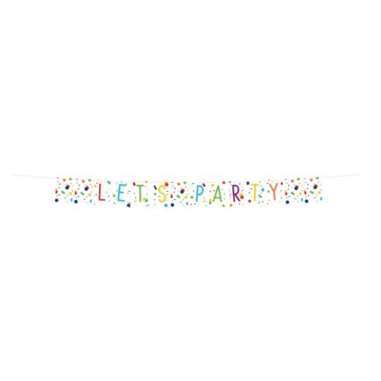 0017946 vlajeckova girlanda rainbow confetti lets party 185 x 19 cm 600