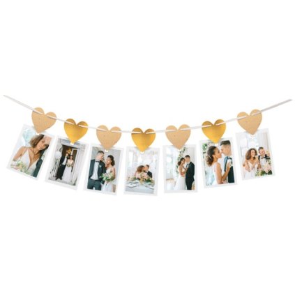 0018088 svatebni girlanda gold s kolicky a srdicky 600