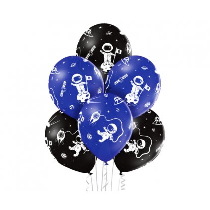 0018414 latexove balonky kosmonaut premium 30 cm 6 ks 600