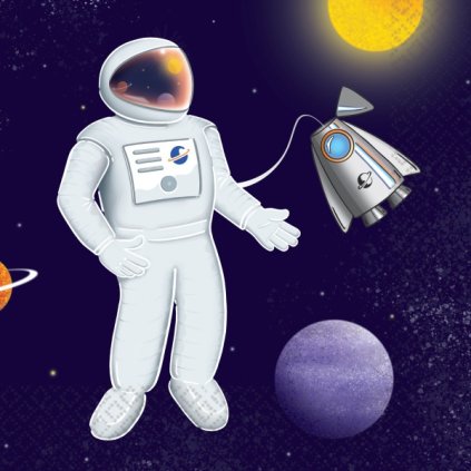 0020887 papirove ubrousky vesmir rocket space 2022 16 ks 600