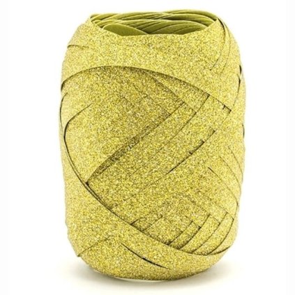 0013219 vazaci stuha zlata s glittrem 10m x 5mm 600