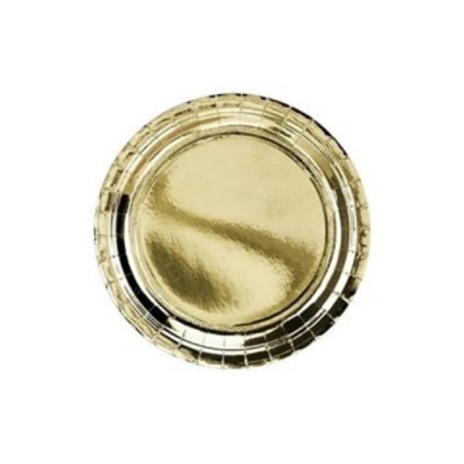 0009404 papirove talirky metalicke zlate 18 cm 6 ks 600