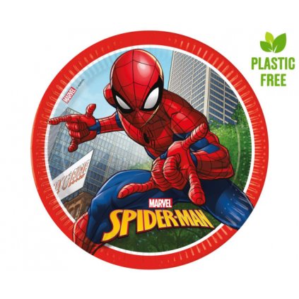 0017835 eko papirove talire spiderman crime fighter 23 cm 8 ks 600