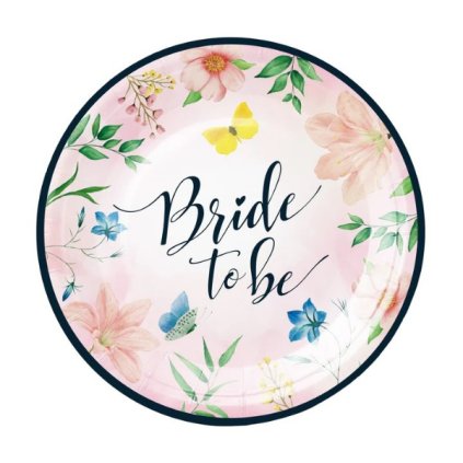 0022613 papirove talire bride to be kvety 18 cm 6 ks 600