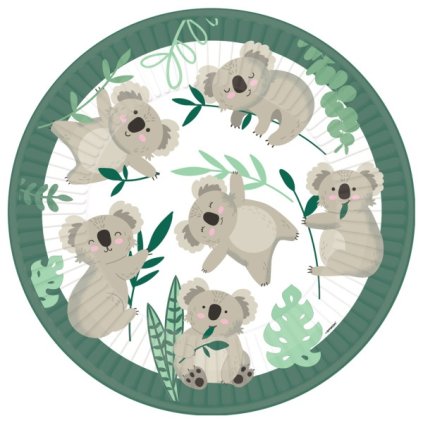 0023086 papirove talire koala 23 cm 8 ks 600
