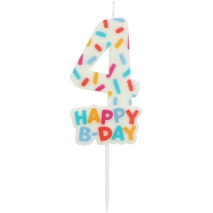 0023186 dortova svicka cislo 4 happy b day 7 cm 600