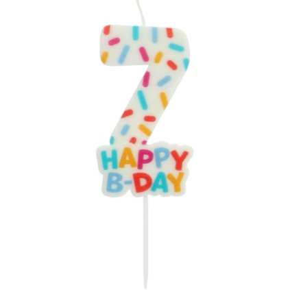 0023189 dortova svicka cislo 7 happy b day 7 cm 600