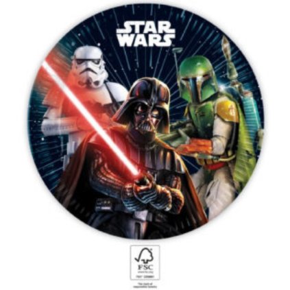0023321 eko papirove talire star wars galaxie 23 cm 8 ks 600