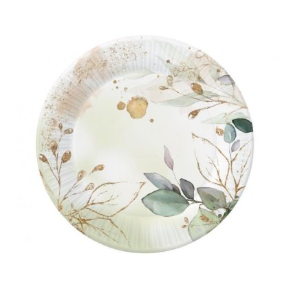 0023617 papirove talire s listky a ornamenty 18 cm 6 ks 600