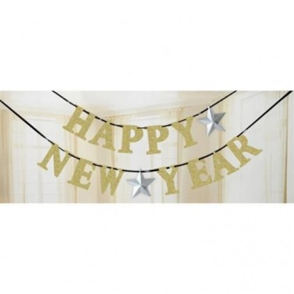 0009684 party napis silvestrovsky happy new year 13 x 360 cm 600