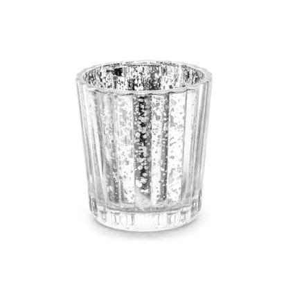 0023789 svicen stribrny na cajovou svicku 6 x 55 cm 600