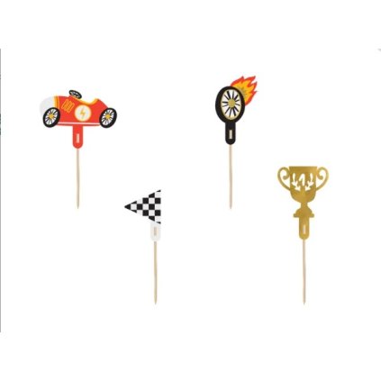 0025292 ozdobne zapichy na muffin a jednohubky zavodni auta 4 ks 600