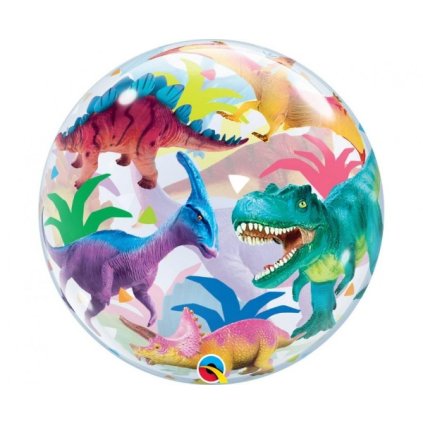 0025674 balonek bublina s potiskem dinosauri 56 cm 600