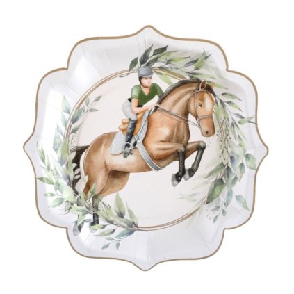 0025420 papirove talire zavodni kone 21 cm 10 ks 600
