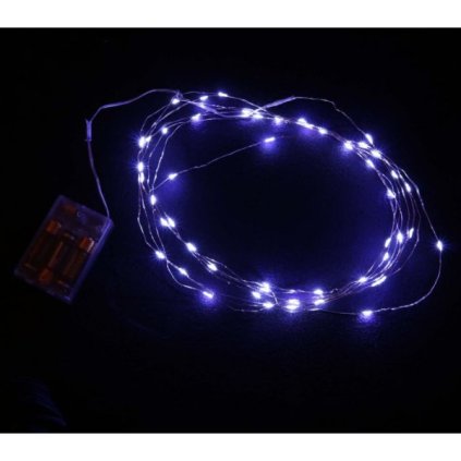 0026846 svitici retez na baterie 50 led bila studena 5 m 600
