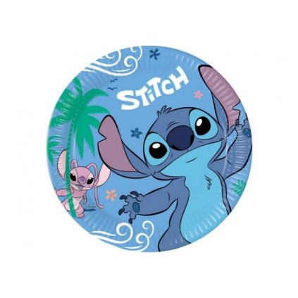 0028040 papirove talire stitch a angel 23 cm 8 ks 600