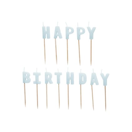 0029681 narozeninove svicky happy birthday 25 cm modre 600