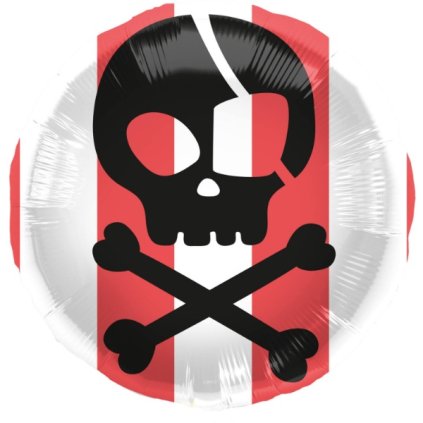 0029767 foliovy balonek piratska lebka a hnaty 45 cm 600