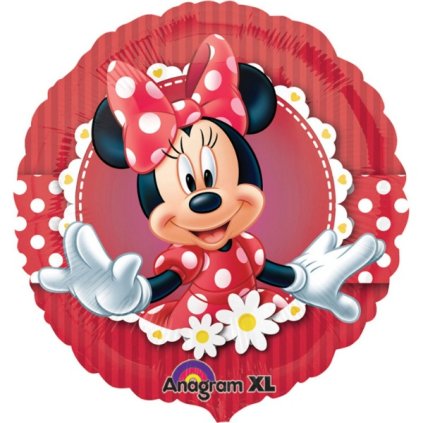 0030616 foliovy balonek minnie mouse cerveny 43 cm 600