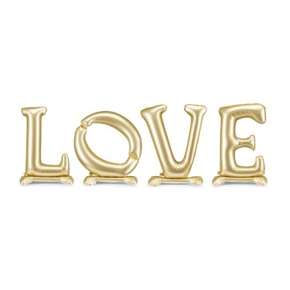 0032096 stojaci foliovy napis love zlaty 350 x 114 cm 600