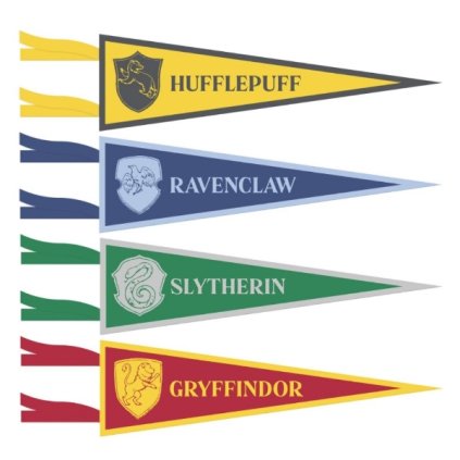 0032165 latkove vlajky bradavickych koleji harry potter 4 ks 600