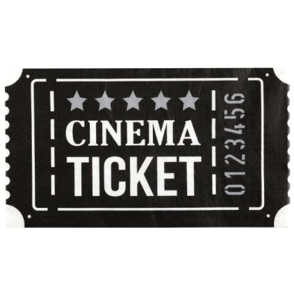 0032603 ubrousky the cinema motiv vstupenky 40 x 33 cm 20 ks 600