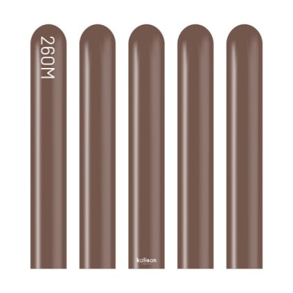 0032401 modelovaci balonky hnede standard chocolate brown 260m 100 ks 600