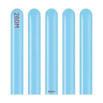 0032392 modelovaci balonky svetle modre standard baby blue 260m 100 ks 600