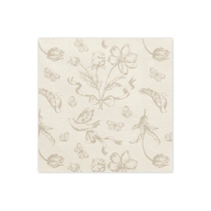 0032910 papirove ubrousky kvetinovy vintage vzor 33 x 33 cm 12 ks 600