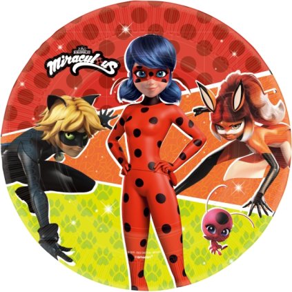 0033021 papirove talirky miraculous beruska a pratele 23 cm 8 ks 600