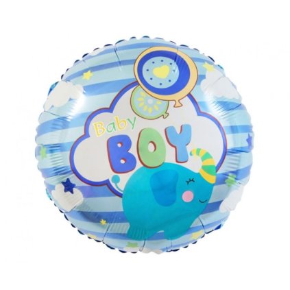 0033057 foliovy balonek baby boy se slonikem 45 cm 600
