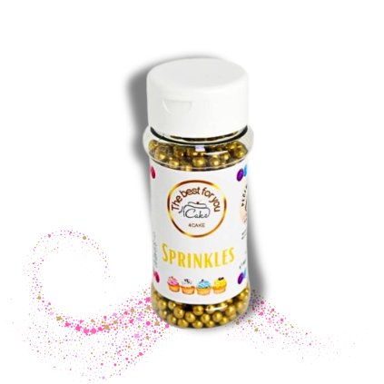 Cukrové perly zlaté 5 mm (80 g) Cukrářská ♡