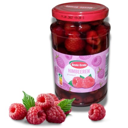 Zavařenina MALINY 390 kompot z Německa