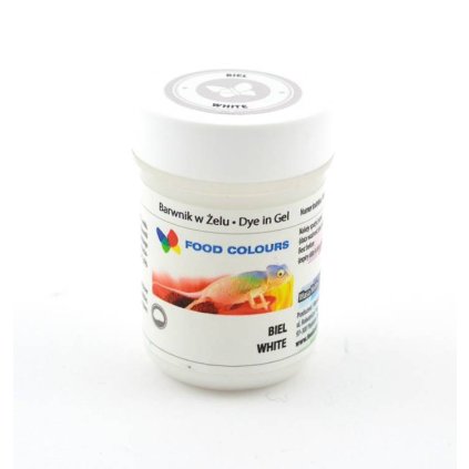 Food Colours gelová barva (White) bílá 35 g Bez E171 ♡