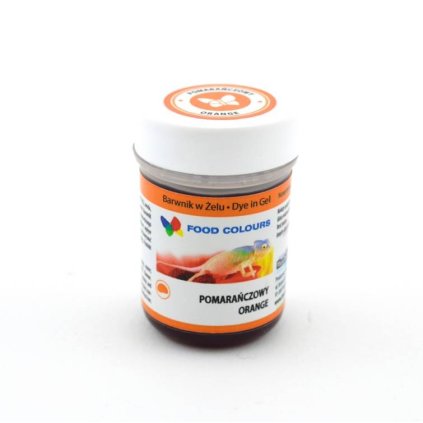 Food Colours gelová barva (Orange) oranžová a lososová 35 g ♡