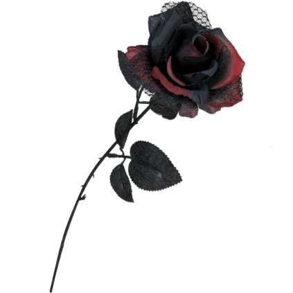 0033465 dekoracni kvetina cervena a cerna ruze 40 cm 600