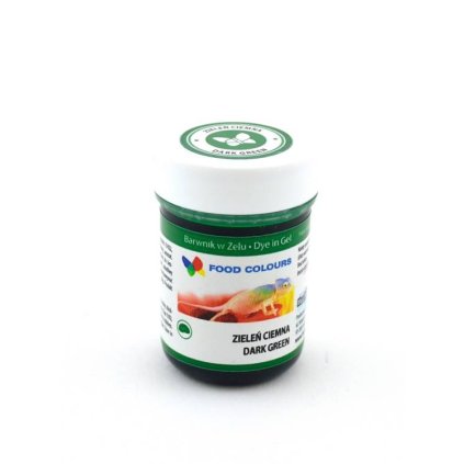 Food Colours gelová barva (Dark Green) tmavě zelená 35 g ♡