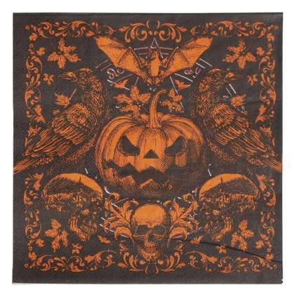 0033494 papirove ubrousky gothic pumpkin 20 ks 16 x 16 cm 600