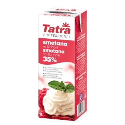 Živočišná šlehačka Tatra 35% (1 l) SLEVA - TRVANLIVOST 10/2025