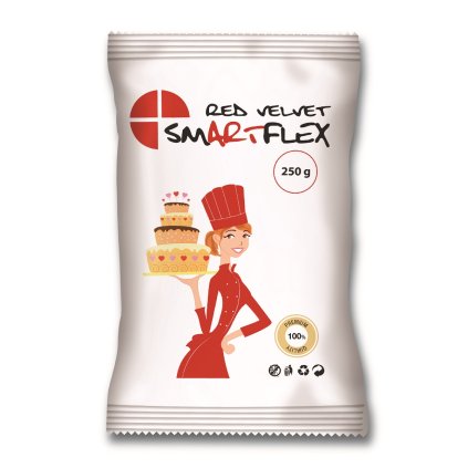 Fondán na dort Smartflex Red Velvet vanilkový (250 g) ▹